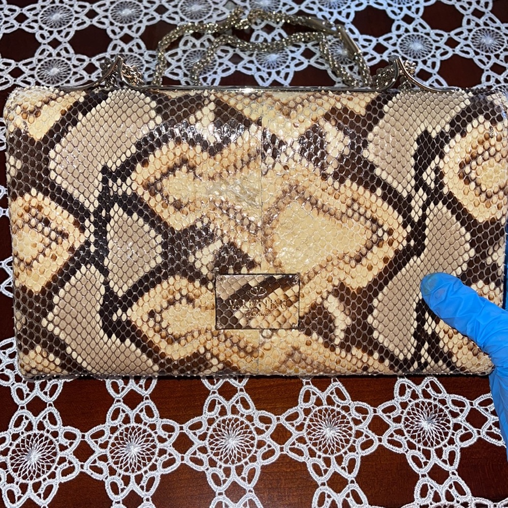 Valentino Python Va Va Voom Shoulder Bag - image 3